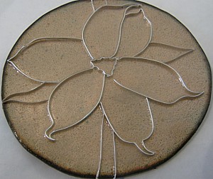 cloisonne flower blue-eye