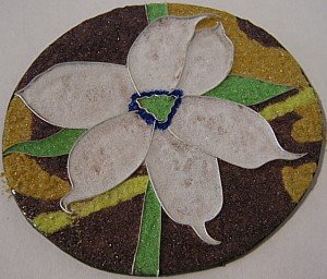 cloisonne flower blue-eye