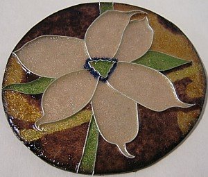 cloisonne flower blue-eye