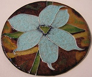 cloisonne flower blue-eye