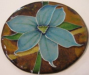 cloisonne flower blue-eye