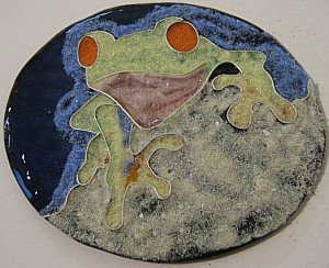 cloisonne frog