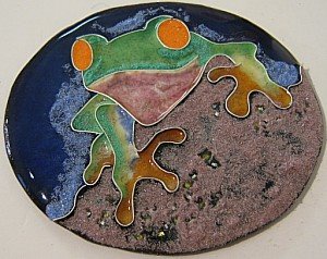 cloisonne frog