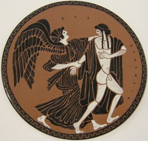painted enamel Eos and Tithonus